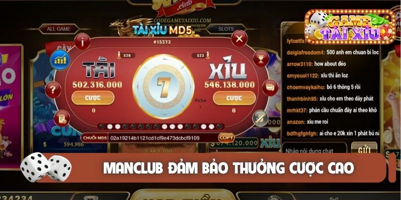 Manclub đảm bảo thưởng cược cao